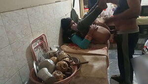 Desi Indian stepsister has hard sex in kitchen, Bhai ne bahan ki kitchen me jabardasti chudai ki, Clear hindi audio